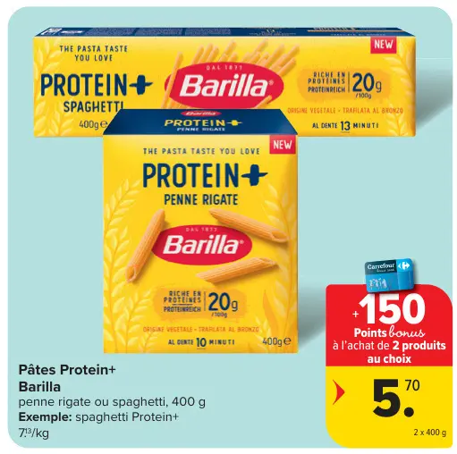 Offre: Pâtes Protein+