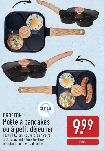 Offre: Poêle à pancakes ou à petit déjeuner