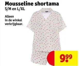 Aanbieding: Mousseline shortama