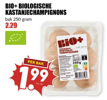 Aanbieding: BIOLOGISCHE KASTANJECHAMPIGNONS