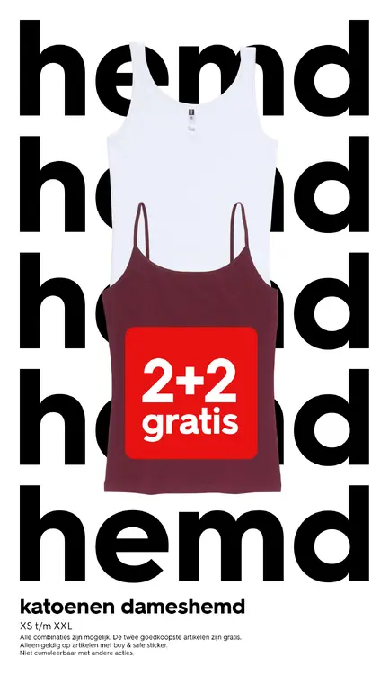 Promotie: Katoenen dameshemd