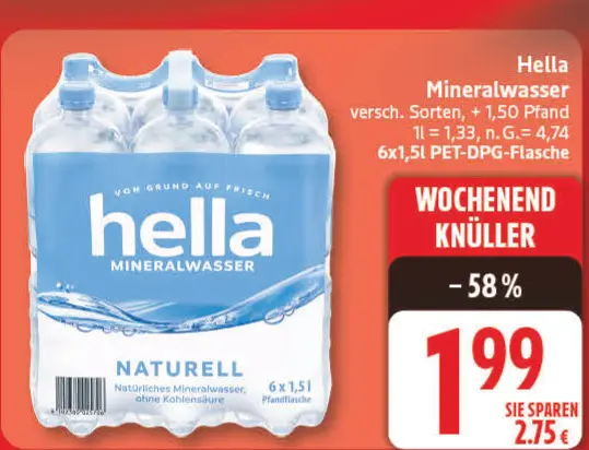 Aanbieding: Mineralwasser Naturell