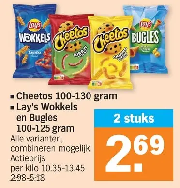 Promotie: Cheetos, Lay's Wokkels en Bugles