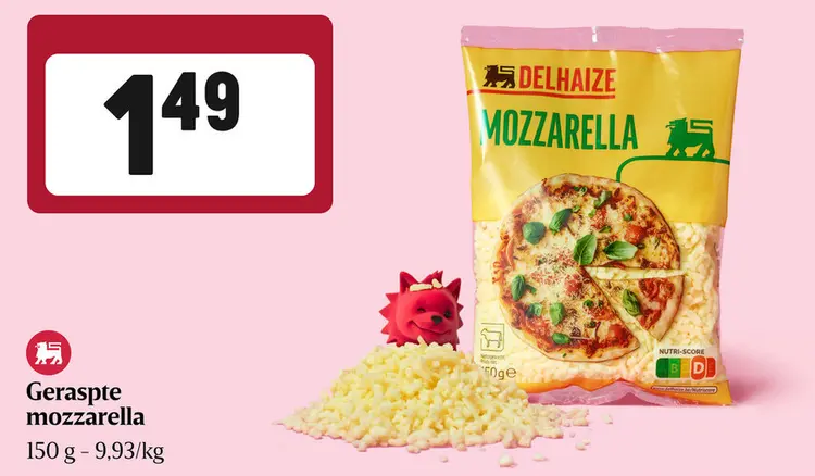 Promotie: Geraspte mozzarella