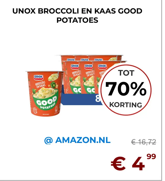Aanbieding: Broccoli en kaas good potatoes