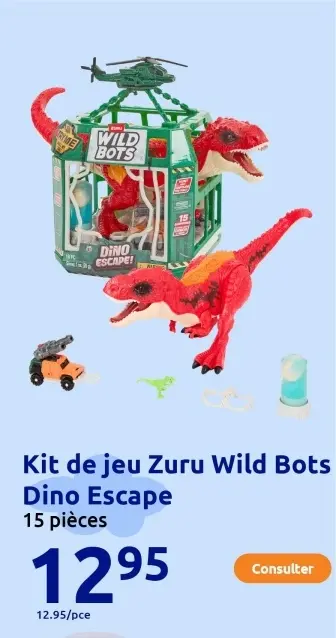 Offre: Kit de jeu Zuru Wild Bots Dino Escape