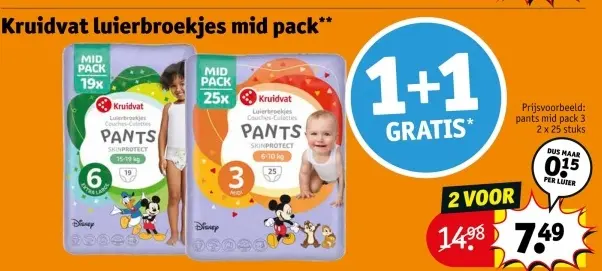 Aanbieding: luierbroekjes mid pack