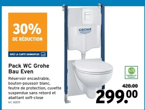 Offre: Pack WC Grohe Bau Even