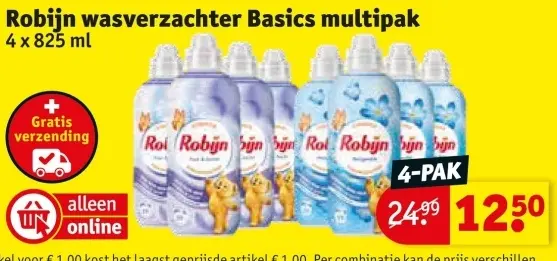 Aanbieding: wasverzachter Basics multipak