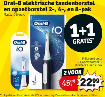 Aanbieding: Oral-B elektrische tandenborstel en opzetborstel 2-, 4-, en 8-pak