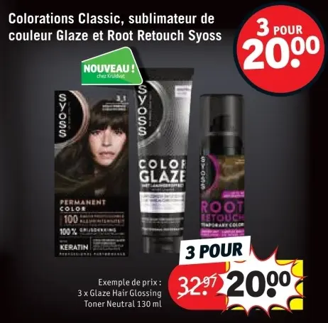 Offre: Colorations Classic, sublimateur de couleur Glaze et Root Retouch