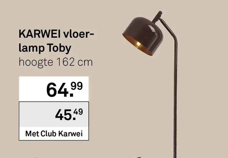Aanbieding: KARWEI vloerlamp Toby