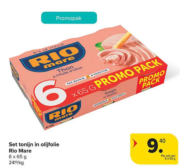 Promotie: Set tonijn in olijfolie