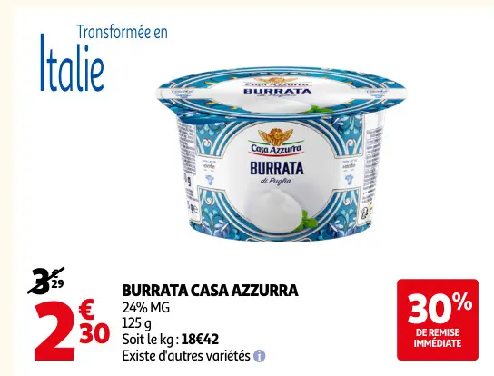 Promotie: Burrata casa azzurra