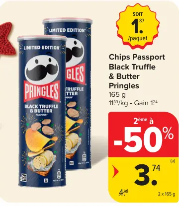 Offre: Chips Passport Black Truffle & Butter