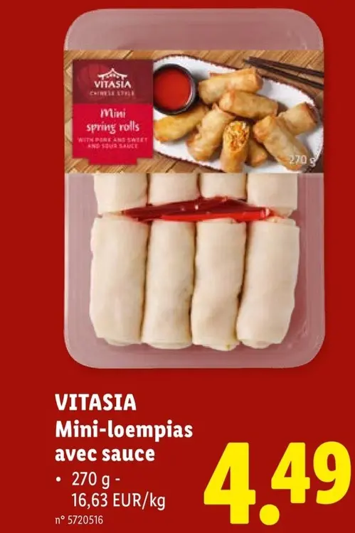 Offre: Mini-loempias avec sauce