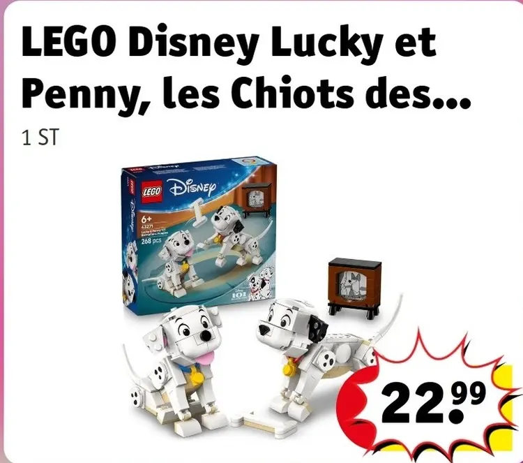 Offre: LEGO Disney Lucky et Penny, les Chiots des...