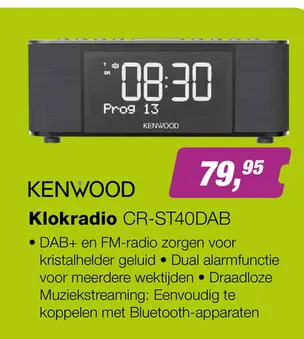 Aanbieding: Kenwood CR-ST40DAB klokradio