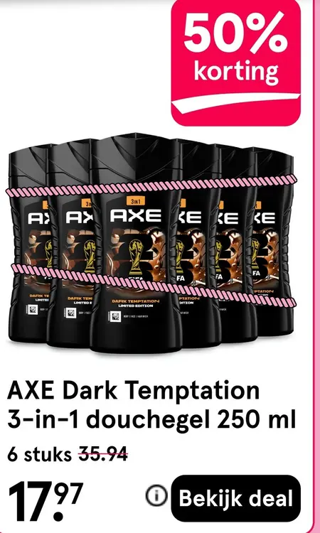 Aanbieding: AXE Dark Temptation 3-in-1 douchegel