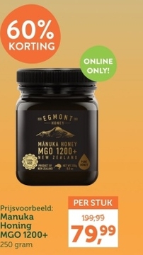 Aanbieding: Egmont Honey Manuka Honing MGO 1200+ Giftset - 250g