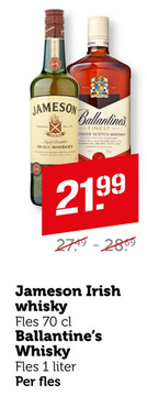 Aanbieding: Jameson Irish whisky
Ballantine's Whisky