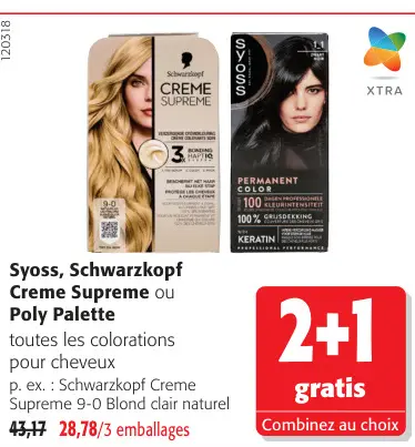 Offre: Colorations pour cheveux Creme Supreme ou Poly Palette
