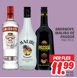 Smirnoff, Malibu of Passoã