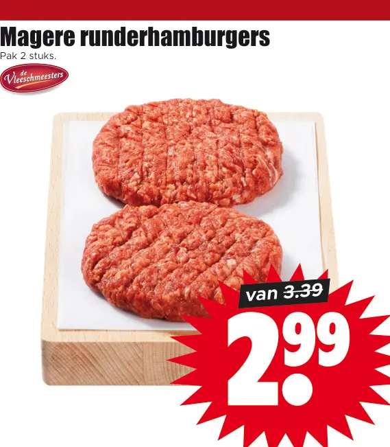 Aanbieding: Magere runderhamburgers
