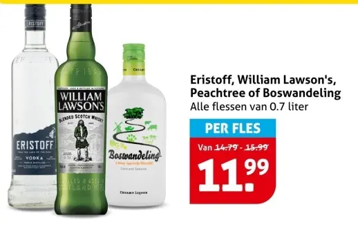 Aanbieding: Eristoff, William Lawson's, Peachtree of Boswandeling