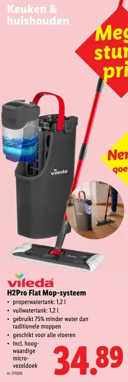 Promotie: H2Pro Flat Mop-systeem
