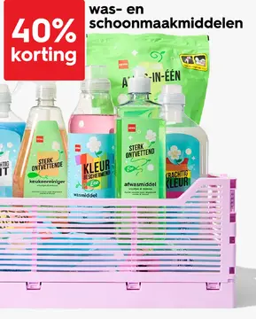 Aanbieding: was- en schoonmaakmiddelen