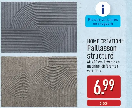 Offre: Paillasson structuré