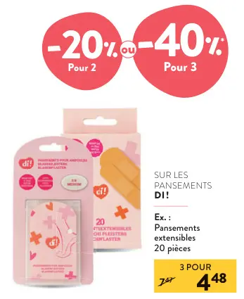 Offre: Pansements extensibles