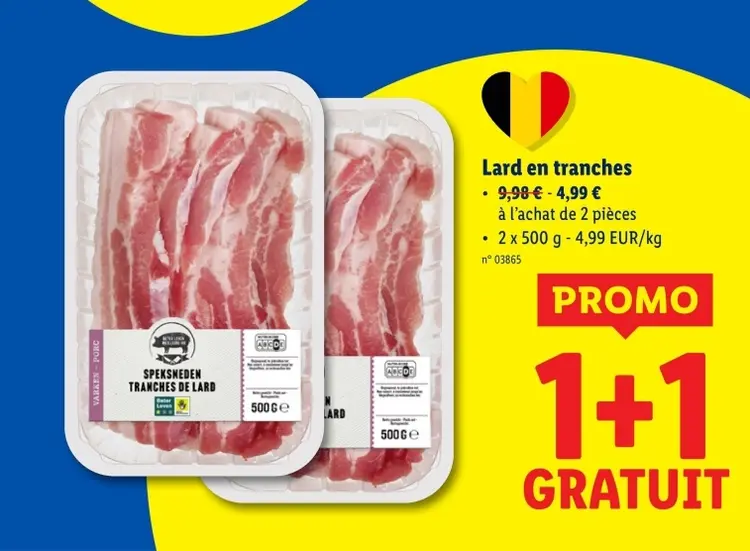Offre: Lard en tranches