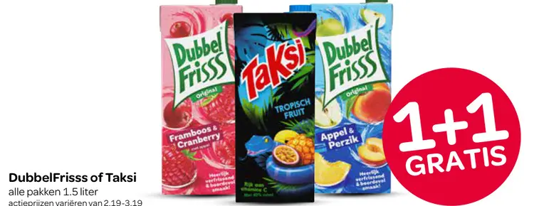 Aanbieding: DubbelFrisss of Taksi