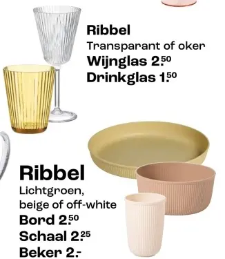 Aanbieding: Buitenservies Ribbel 3+1 GRATIS