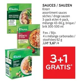 Offre: Sauces / sauzen
