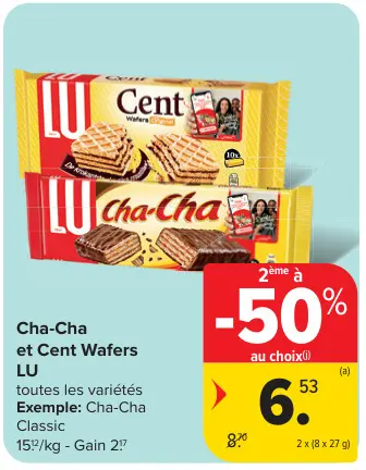 Offre: Cha-Cha et Cent Wafers