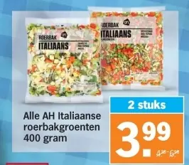 Aanbieding: Alle AH Italiaanse roerbakgroenten