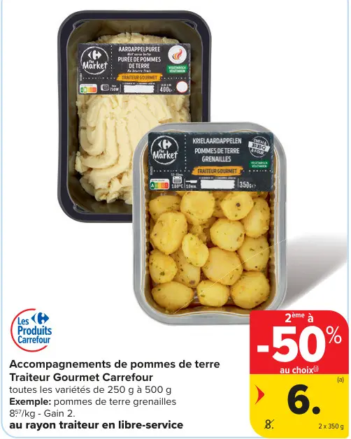 Offre: Accompagnements de pommes de terre Traiteur Gourmet