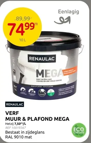 Promotie: Verf muur & plafond mega