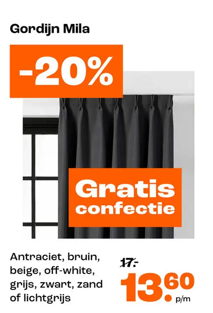 Promotie: Gordijn Mila