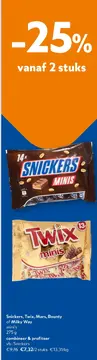 Aanbieding: Snickers, Twix, Mars, Bounty of Milky Way