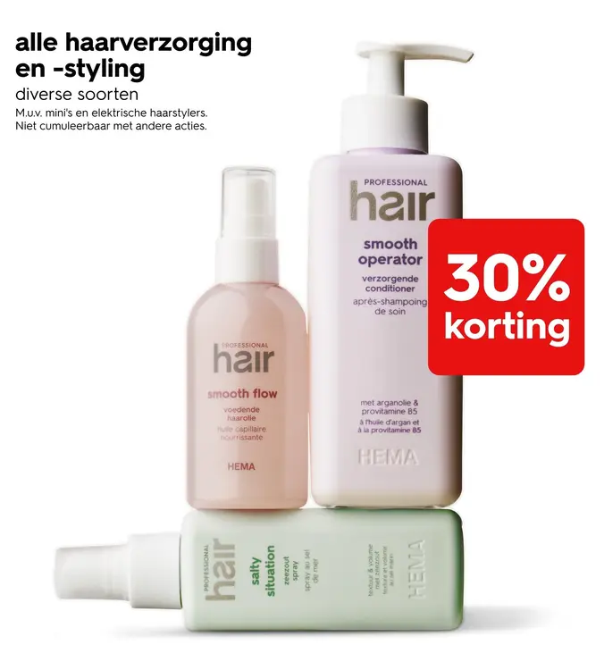 Promotie: Alle haarverzorging en -styling