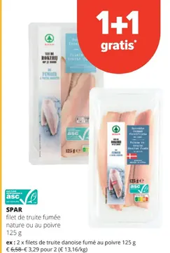 Offre: filet de truite fumée nature ou au poivre