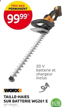 Offre: Taille-haies sur batterie wg261 e