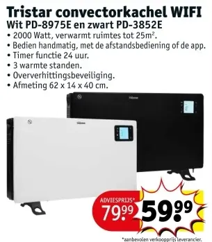 Promotie: Tristar convectorkachel WIFI