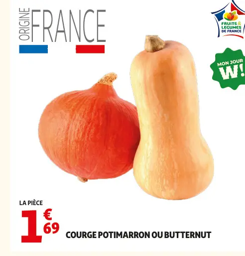Offre: Courge potimarron ou butternut