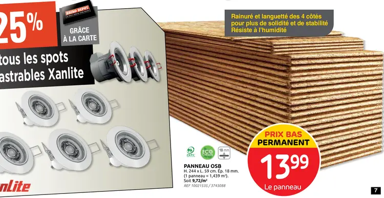 Promotie: Panneau osb