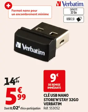 Aanbieding: Clé usb nano store'n'stay 32go